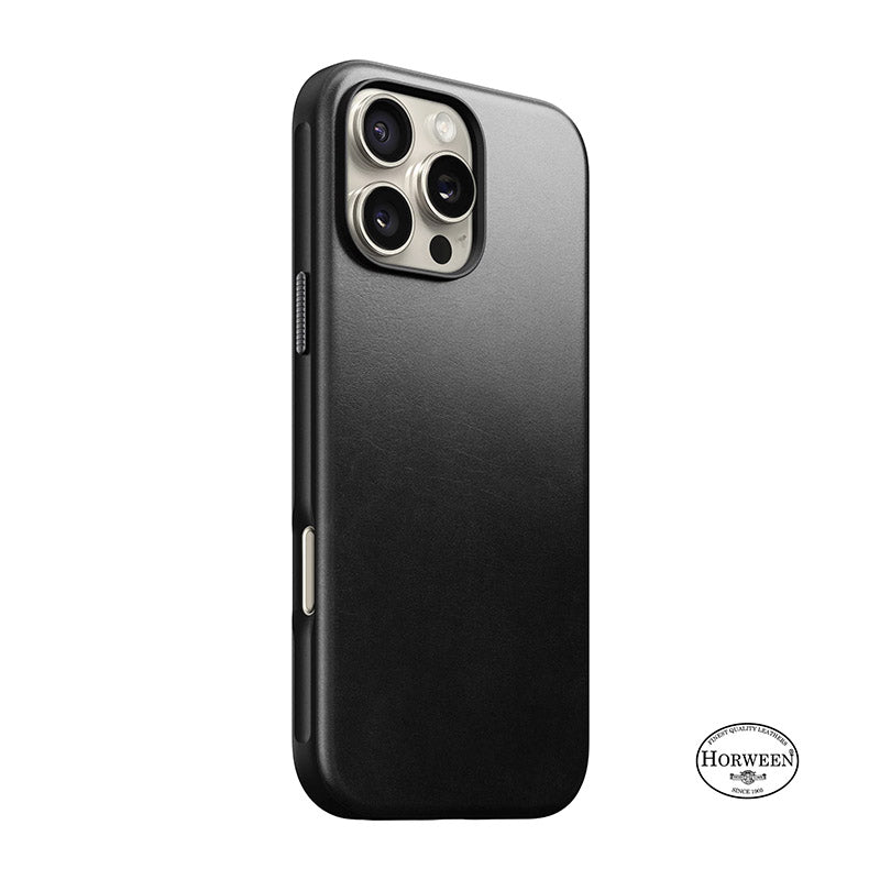 NOMAD Modern Leather iPhone 16 HORWEEN Leather Black